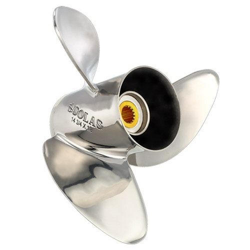 Solas 3551-145-21 HR Titan, Stainless Steel 3-Blade Propeller 14 1/2" Diameter x 21" Pitch