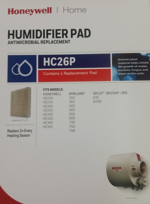 Honeywell HE260A Anti-Microbial Humidifier Filter Pad HC26P1002