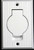 Central Vacuum Inlet Valve With Round Door White