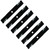 Gator Set of 6, Longer Life Fusion G5 3-in-1 Mulching Blades Compatible With: MTD Cub Cadet 742-04053, 742-04053A, 942-04053, 942-04053A. Made in USA