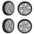 (2) MTD 634-0190A Front Wheels and (2) 734-1987 Rear Wheels