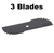 3 Edger Blade 7 3/4" x 2 3/4" for Black & Decker LE750 Edge Hog 243801-00