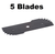 5 Edger Blade 7 3/4" x 2 3/4" for Black & Decker LE750 Edge Hog 243801-00