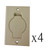 4 Standard Central Vacuum Ivory Wall Valve Inlet 1 3/8" 