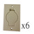 6 Standard Central Vacuum Ivory Wall Valve Inlet 1 3/8" 