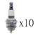 10 Pack Oregon 77-307-1 Spark Plug Replaces Bosch WSR5F