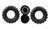 Power Wheels Hurricane 2 Wheel Replacement Tire & Retainers J4394-2529