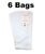 6 Vacuum Bags for Riccar Type B 8955, 8850, 8650, 8950, 8925, 8920, 8625