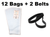 12 Vacuum Bags for Riccar Type B for 8000 and 8900 Series + 2 Belts