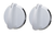 2 Washer Knob for GE 175D3296P001 White Silver Knob