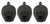 (3 Pack) Genuine Weber Control Knobs 81168 Genesis Series 