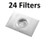 24 Rear Exhaust HEPA Filters for Electrolux Epic 2100 Vacuum