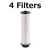 4 HEPA Filter for Hoover Bagless Upright Vacuum 40140201 43611042 42611049