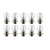 Box of 10 17.875 W, 6.5 V P15d Base S-8 Shape 1630 Light Bulbs 