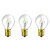 40W, 120V S11 Shape E17 Base Miniature Lamp Bulb 40S11N/120V, 3 Pack 