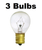 25 Watt 25W S11 Int Base High Intensity Lava Lamp Light Bulbs 3 Pack