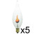 5 Flicker Flame Light Bulbs for GE 73254
