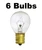 25 Watt 25W S11 Int Base High Intensity Lava Lamp Light Bulbs 6 Pack