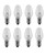 8-Pack Bulbs for Scentsy Plug-In Nightlight Warmer Wax Diffuser, 15W 120V