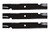 3 Blades for Wright 71440001 Stander Mower Blade Pack 36" Set