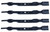 4 Lawn Mower Blades for 42" Deck Husqvarna Sears Craftsman Mowers 532134149 138971