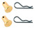 2 Pack Clevis Pin and Cotter Pin Set 911-0332, 914-04023