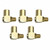 5 Interstate Pneumatics 90 Degree Brass Swivel Fitting 1/4 Inch Female x 1/4 Inch NPT Male FS14