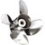 Solas 1553-141-19 HR Titan 4-Blade Stainless Steel Boat Propeller - RH, 14-1/8 In. Diameter x 19 In. Pitch