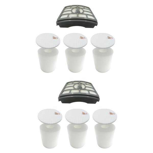 EFP HEPA Filter Kit for Shark Rotator Pro Lift Away NV500, NV552, UV560, 2 HEPA Filters + 6 Foam Filters XFF500/XHF500