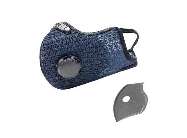 Dust Sports Face Cover Windproof Breathable Design for Running Cycling Mowing Outdoor Activities - Dark Blue Color