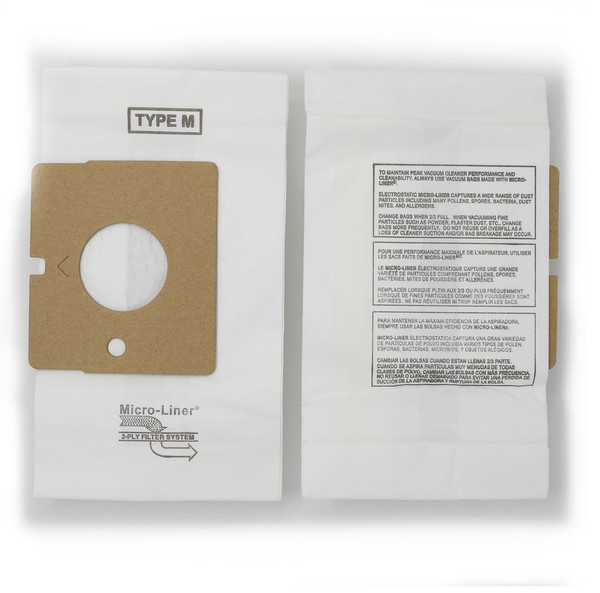 DVC Micro-Lined Paper Replacement Bags Type M Fit Kenmore Blue Magic and LG Canister Vacuums - 9 Bags
