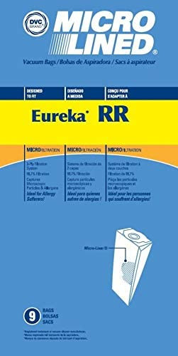 DVC Micro-Lined Paper Replacement Bags Style RR Fit Eureka Model 4870 Series - 9 Bags