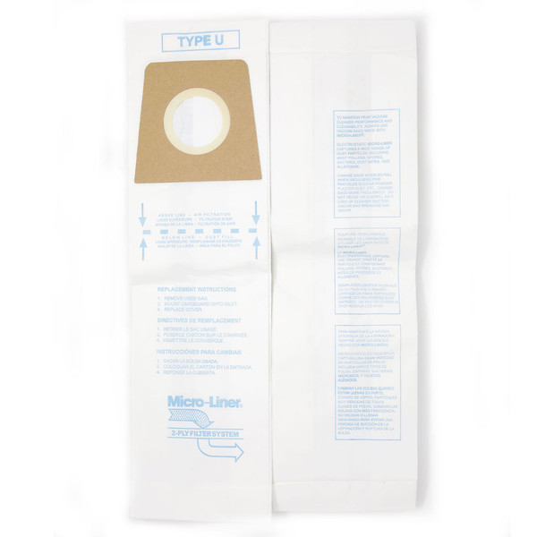 DVC Micro-Lined Paper Replacement Bags Type U Fit Royal Dirt Devil Ultra MVP, Magnum MVP, Swivel Guide Upright Vacuum Models, 9 Bags