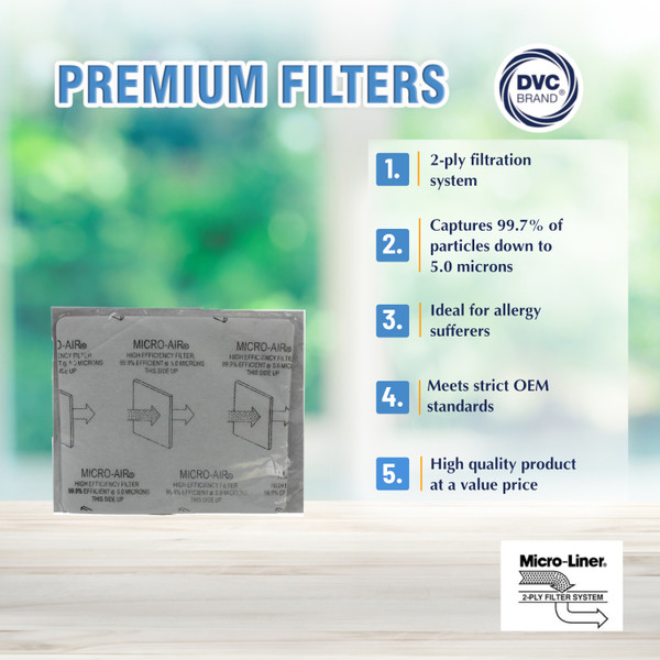 DVC Replacement Micro-Air Filter 54310C Fits Electrolux Renaissance, Guardian 9000, Epic 8000 Vac - Bulk Filters