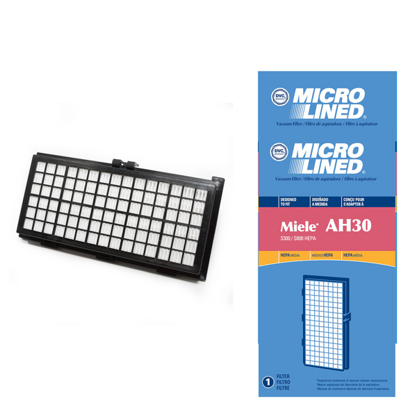 DVC Micro-Lined Replacement Filter 4854916 Miele AH30 S300/S600 Canister Vacuum HEPA - 2 Filters