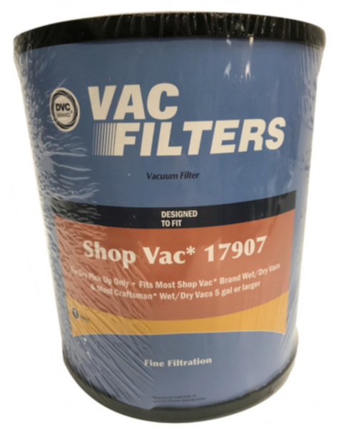 DVC Blue Filter for Shop Vac / Craftsman Replaces Part Number 17907