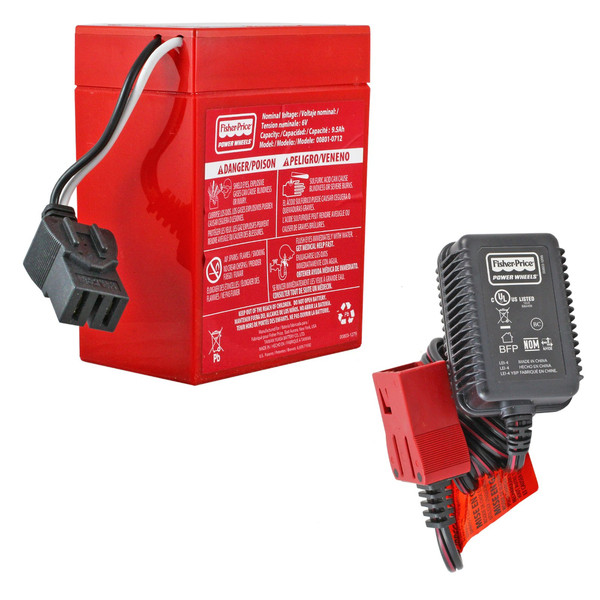 00801-1779 Red Battery & Charger Power Wheels 6V Fisher Price