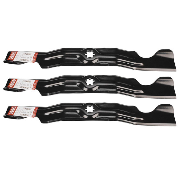 3 Pack Oregon Lawn Mower Blades Fit Cub Cadet 742-04053 942-04053 490-110-C123 490-110-M126 3 Blades For 50" Deck
