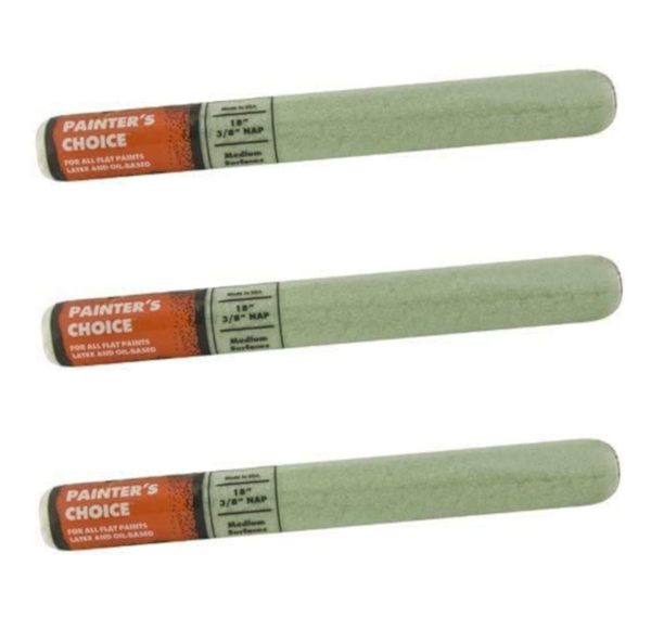 3 Wooster Brush R275-18 Painter's Choice Roller Cover, 3/8-Inch Nap, 18-Inch, Green