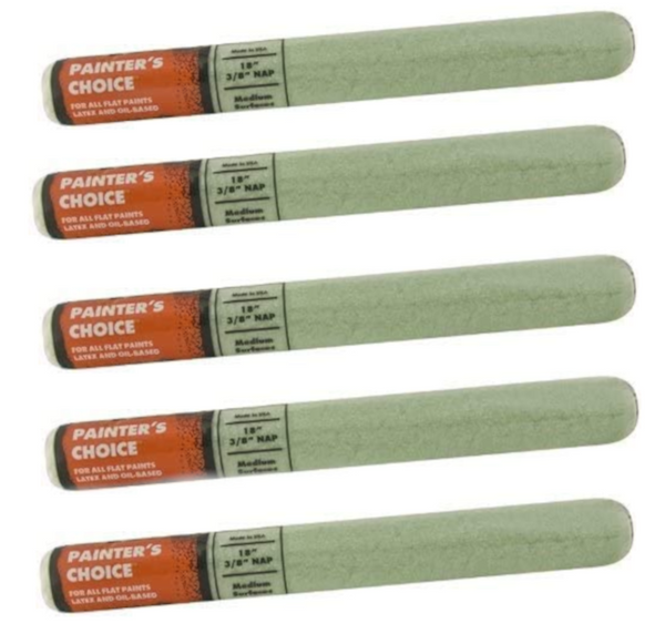 5 Wooster Brush R275-18 Painter's Choice Roller Cover, 3/8-Inch Nap, 18-Inch, Green