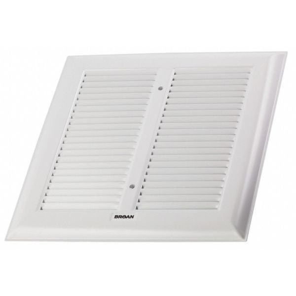 Broan S97011308 Spring Mounted Bathroom Fan Cover/Grille Assembly, White