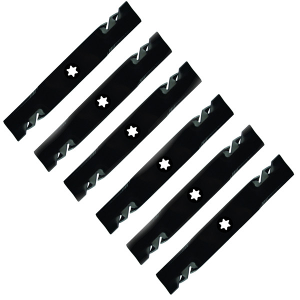Gator Set of 6, Longer Life Fusion G5 3-in-1 Mulching Blades Compatible With: MTD Cub Cadet 742-04053, 742-04053A, 942-04053, 942-04053A. Made in USA