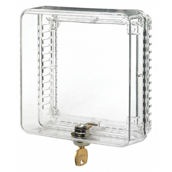 Small Universal Thermostat Clear Guard Cover with Lock & Key