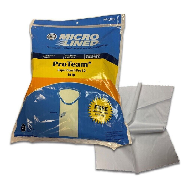 10 Paper Bags 10 QT Microline Fits ProTeam Supercoach Pro 10