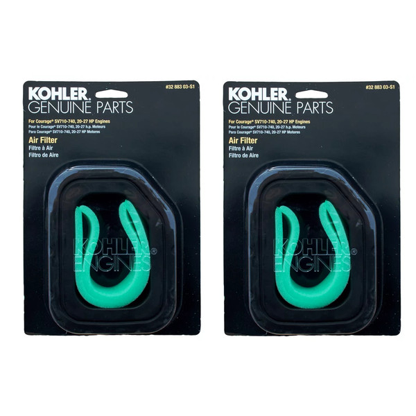 Kohler (2 Pack) 32 883 03-S1 Air Filter Element w/Pre Cl. Courage Twin SV710-740