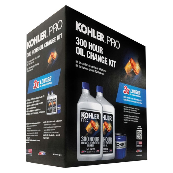 Kohler Pro 300 Hour Oil Change Kit 10W-50 KT715-KT745 CV620-752 1205001S 2585002