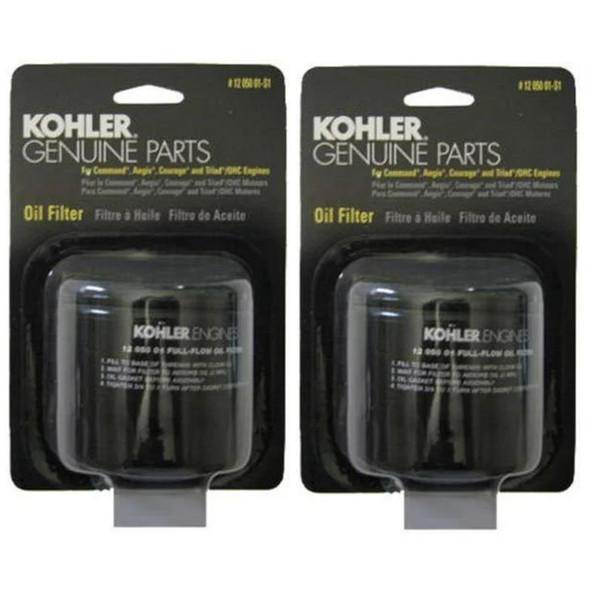 Kohler (2 Pack) 12 050 01-S1 Engine Oil Filter For CV17 - CV26 And CH17 - CH26