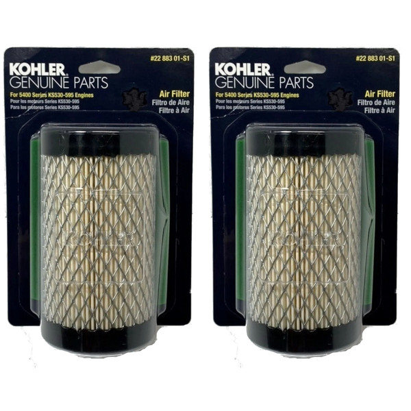 2 Pack Genuine Kohler 22-883-01-S1 Air & Pre Filter Kit OEM