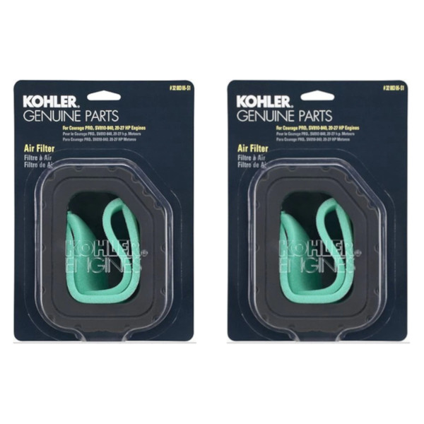 Kohler (2 Pack) 32 883 06-S1 Engine Air Filter W/Pre-Cleaner Kit SV810, SV840
