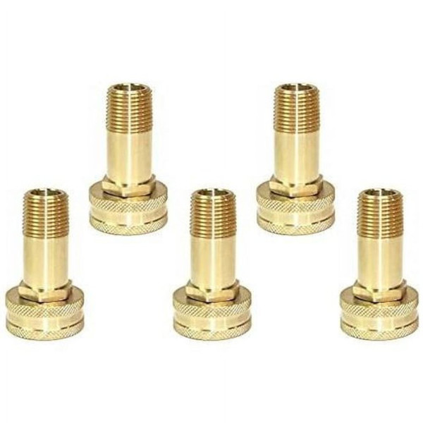 Interstate Pneumatics FGF106 3/4" GHT Female X 3/8" Male NPT Hose Fitting - Swivel - Pack Of 5